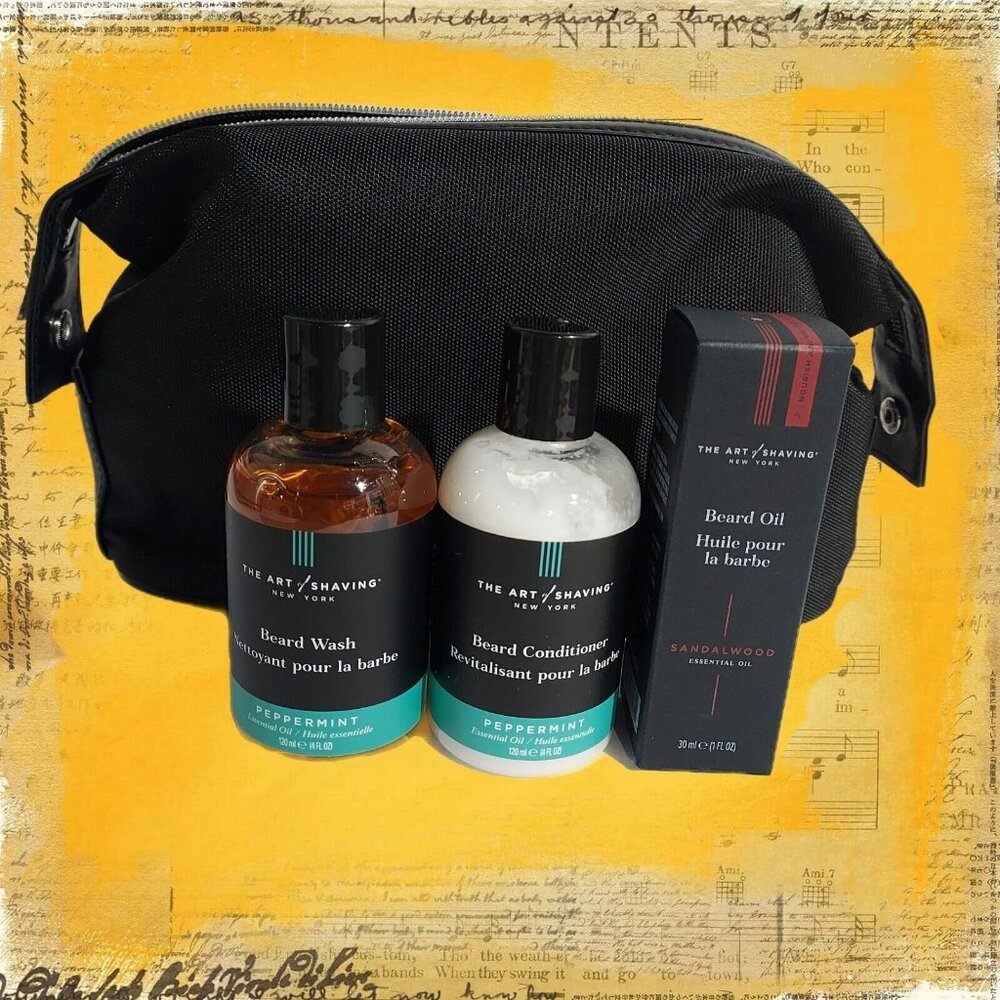 Beard Prep Travel Kit 4oz Peppermint Beard Wash Conditioner, 1oz Sandalwood oil - Picture 1 of 8